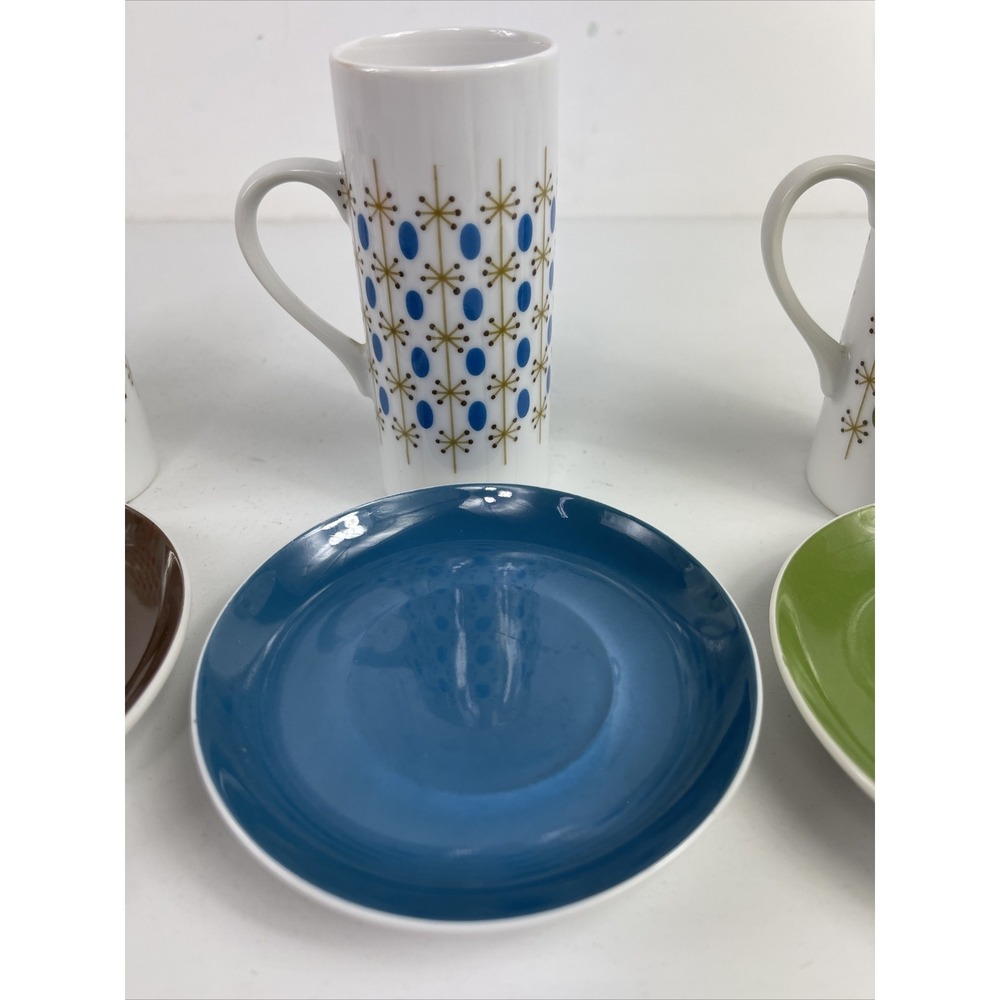 MCM Mid Century Set Of 5 Different Colored Sake, Espresso Drink Cups Atomic Vtg - Picture 5 of 16